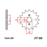 Pinhão de Ataque JT YAMAHA YZ 250 82-98