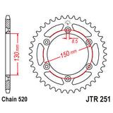 Cremalheira Aço JT para FANTIC XE/XX 125 21-25, XEF 250 21-25, XX 250 22-25, XEF/XXF 250/450 21-25