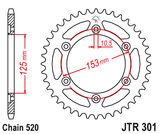Cremalheira Aço JT para HONDA XR 600R 91-00
