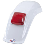 Guarda-lamas Traseiro UFO Universal Enduro 125/250/500cc 83-93 c/luz Branco