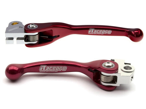 Par de Manetes Flexíveis RACEPRO RL#3 HONDA XR 250R/400R 96-04, XR 650R 00-07 Vermelho