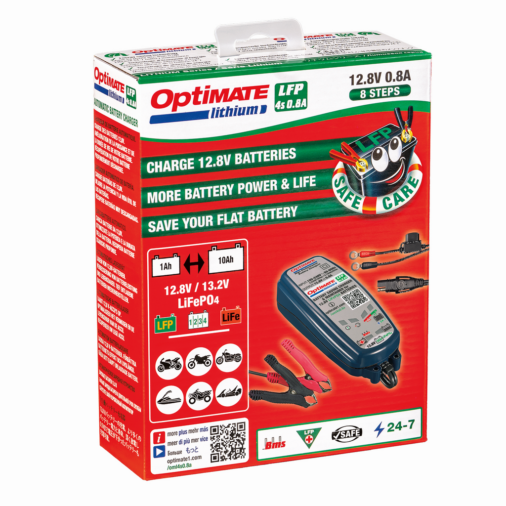 Carregador de Baterias OPTIMATE LITHIUM LFP 4S 0.8A