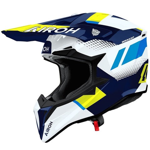 Capacete AIROH WRAAAP VISION Amarelo/Azul Gloss 2026 1