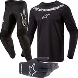 Conjunto ALPINESTARS FLUID GRAPHITE Black/Silver + Luvas ALPINESTARS RADAR Preto 2025