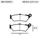 Pastilhas Travão Frente EBC FA209/2 2
