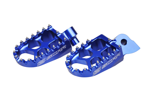 Pousa-pés SCAR EVOLUTION YAMAHA YZ 65 18-25, YZ 85 02-25, YZ 125/250 97-25, YZ 250F 01-23, YZ 450F 03-22 Azul