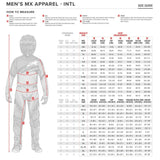 tabela tamanhos conjunto alpinestars