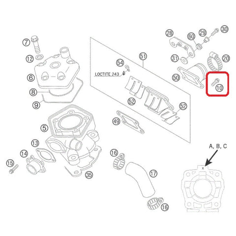 Parafuso KTM 6x20mm