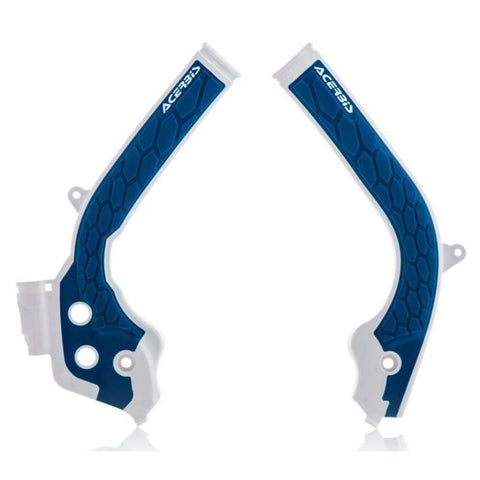 Protecções de Quadro ACERBIS X-GRIP KTM SX/SX-F 16-18, SX 250 17-18, EXC/EXC-F 17-19 e HUSQ TC 125 16-18, TC 250 17-18, FC 16-18, TE/FE 17-19 Branco/Azul