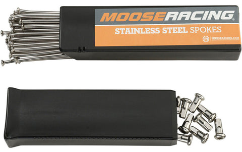 Jogo de Raios e Cabeças Aço Inoxidável MOOSE RACING para KAWASAKI KX 250F 06-19, KX 450F 06-19 Roda 21``