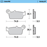 Pastilhas Travão Trás MOTO-MASTER SINTERPRO RACING GP HONDA CR 80/85R 92-07, CR 125/250/500R 87-01