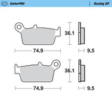 Pastilhas Travão Trás MOTO-MASTER SINTERPRO RACING GP 091812 2