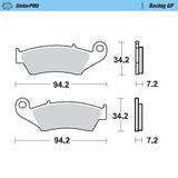 Pastilhas Travão Frente MOTO-MASTER SINTERPRO RACING GP BETA RR 125/200 2T 18-25, RR 250/300 2T 13-25, RR 350/400/430/450/480/498 05-25