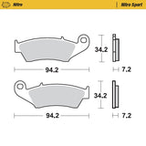Pastilhas Travão Frente MOTO-MASTER OFFROAD NITRO SPORT HONDA CRF 250R 04-25, CRF 250X 04-17, CRF 250RX 19-25, CRF 450R 02-25, CRF 450X/RX 05-25