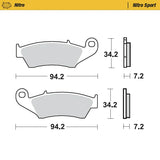 Pastilhas Travão Frente MOTO-MASTER OFFROAD NITRO SPORT SUZUKI DR 350 97-99, DRZ 400 00-24, DR 650S/SE 96-18, RMX 450 10-18