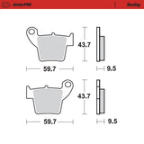 Pastilhas Travão Trás MOTO-MASTER SINTERPRO RACING HONDA CR 125/250 02-07