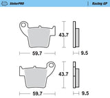 Pastilhas Travão Trás MOTO-MASTER SINTERPRO RACING GP HONDA CRF 250 R/X 04-25, CRF 250 RX 19-25, CRF 450 R/X 02-25, CRF 450 RX 17-25