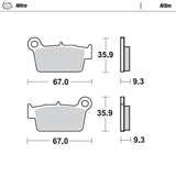 Pastilhas Travão Trás MOTO-MASTER OFFROAD NITRO TM EN 125/250/300 2T 05-25, EN 250/300/450/530F 4T 05-25