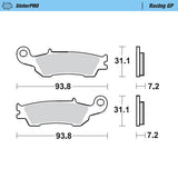 Pastilhas Travão Frente MOTO-MASTER SINTERPRO RACING GP YAMAHA WR 250 F 17-21, WR 450 F 16-20