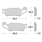 Pastilhas Travão Frente MOTO-MASTER OFFROAD SINTERPRO RACING SUZUKI RM 125/250 96-09, RMX 250 96-99, RMZ 250 04-25, RMZ 450 05-25