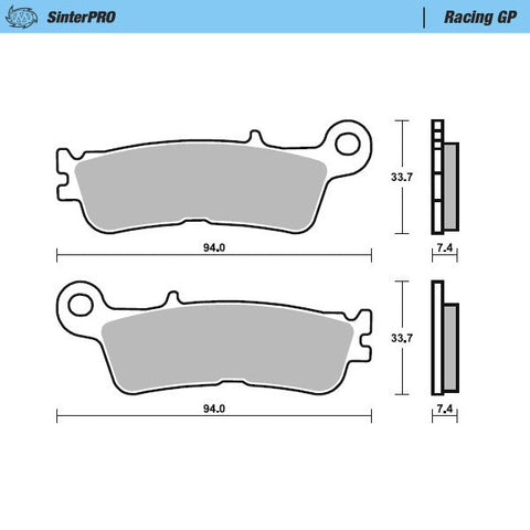 Pastilhas Travão Frente MOTO-MASTER SINTERPRO RACING GP YAMAHA WR 250 F 22-26, WR 450 F 21-26