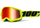 Óculos 100% STRATA 2 FLUO YELLOW 2021 (com Lente espelhada: 32,00€)