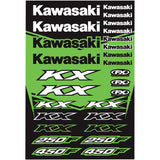 Folha de Autocolantes FACTORY EFFEX HONDA/ KAWASAKI/ SUZUKI/ YAMAHA 48x30,5 cm