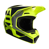 Capacete FOX V1 PRIX Preto/Amarelo Flúor 2020 - Tamanho XL