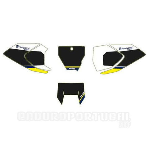 Autocolantes Porta-números Original HUSQVARNA TC/FC 16-18, TE/FE 17-18 Preto ou Vermelho