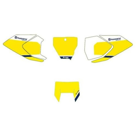 Autocolantes Porta-números Original HUSQVARNA TC/FC 16-18, TE/FE 17-18 Amarelo