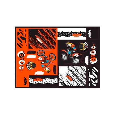Folha de autocolantes KTM TEAM GRAPHIC STICKER 2021 29x21 cm