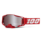Óculos 100% ARMEGA HiPER War Red 2020 - Lente Prata Espelhada
