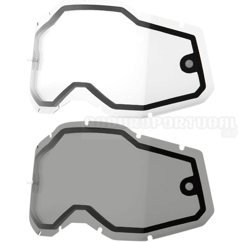 Lentes Duplas 100% RACECRAFT 2, ACCURI 2 e STRATA 2