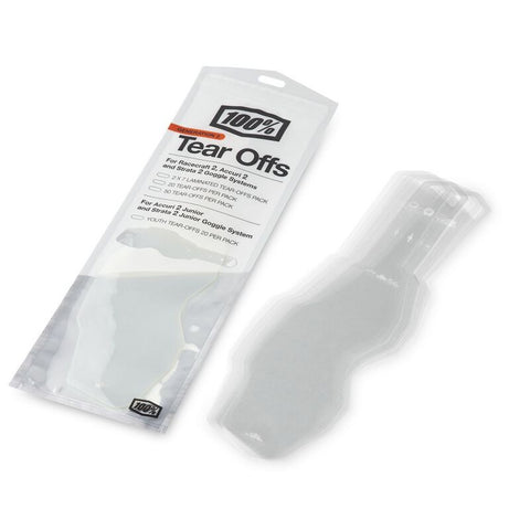 Tear Off´s 100% RACECRAFT 2/ ACCURI 2/ STRATA 2 (20 unidades)