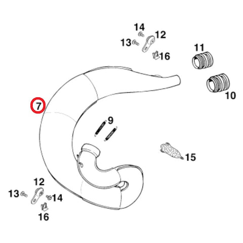 Escape Original KTM EXC/SX 250/300 2T 98-99