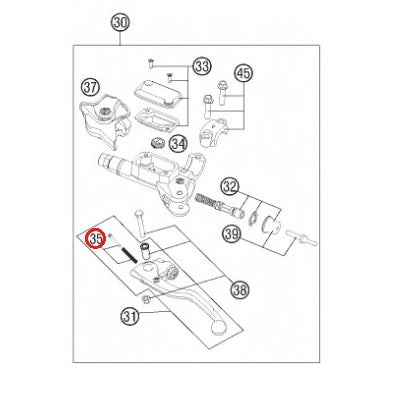 Mola e Pino Manete Embraiagem BREMBO KTM/HUSQVARNA