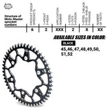 Cremalheira Alumínio MOTO-MASTER KTM 90-../ HUSABERG 04-14/ HUSQVARNA 14-../ GAS GAS 21-.. PRETO