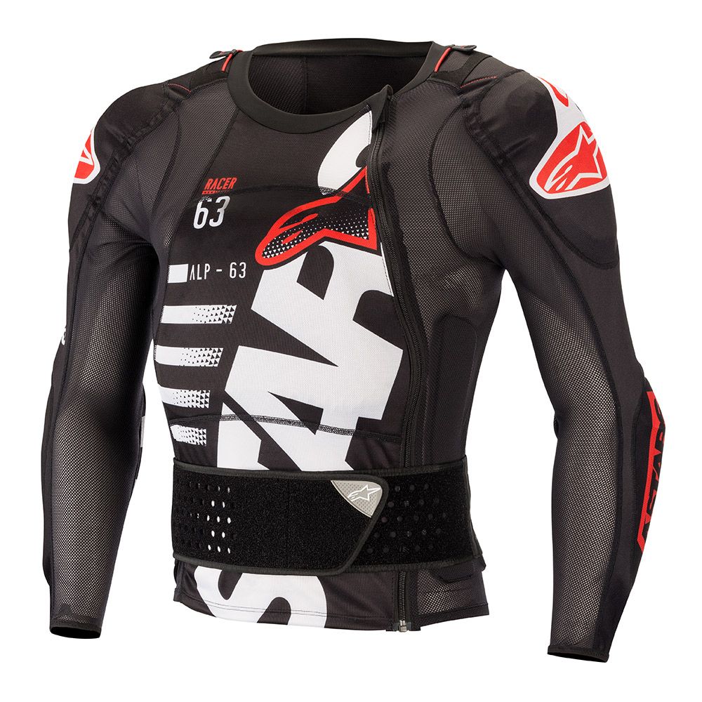 Peitoral integral ALPINESTARS SEQUENCE Preto/Branco/Vermelho