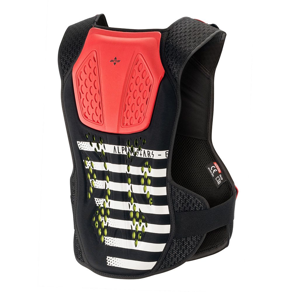 Peitoral ALPINESTARS SEQUENCE Preto/Branco/Vermelho