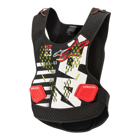Peitoral ALPINESTARS SEQUENCE Preto/Branco/Vermelho