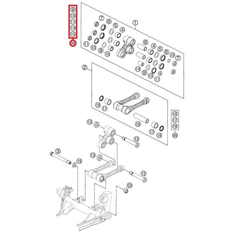 Kit de Reparação TRIANGLE LEVER REP. KIT FRONT
