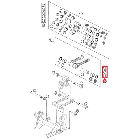 Kit de Reparação de Bielas KTM SX/SX-F, HUSQVARNA FE/FC/TE/TC 14-15