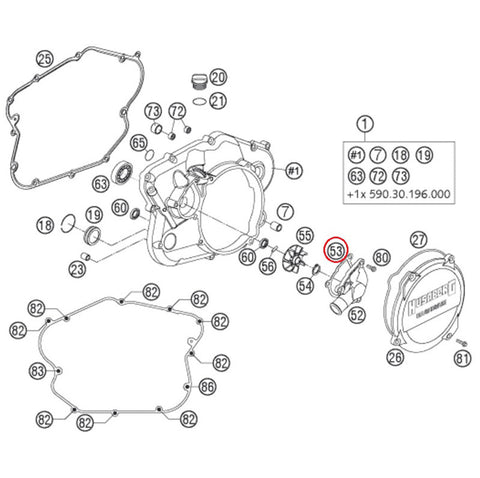 Junta de Tampa de Bomba de Água HUSABERG 4T 04-08