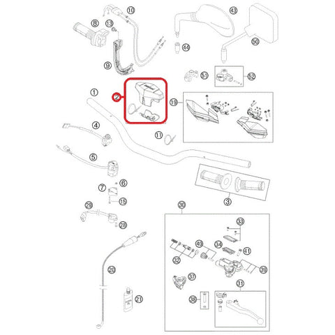 Protector de guiador HUSABERG FE 250/350/501 13-14, FE 390/570 2012, FE 450/TE 125/250/300 12-14