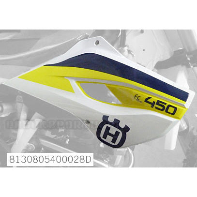 Tampas de radiador com autocolantes HUSQVARNA FC 250/350/450 e TC 125/250 2015 Branco