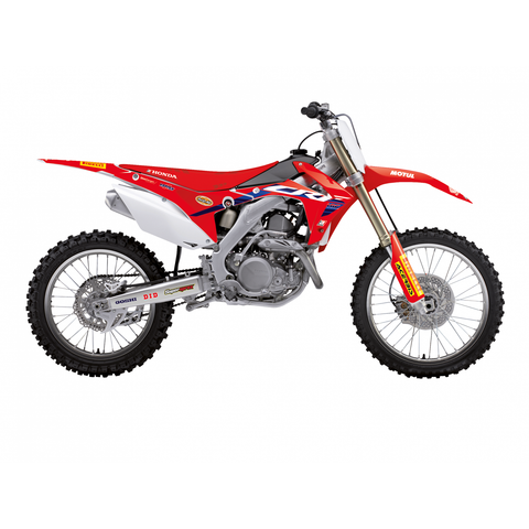 Kit de autocolantes e capa assento BLACKBIRD RÉPLICA TEAM HRC HONDA 2022 CRF 250R 14-17 CRF 450R 13-16