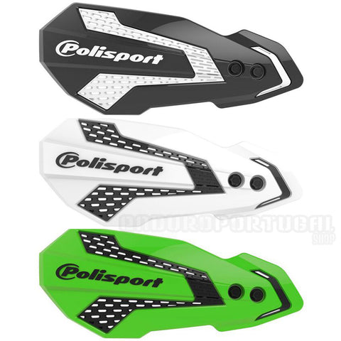 Protecções de Mãos POLISPORT MX FLOW KAWASAKI KX 125/250 07-08, KX 250F/450F 08-18 (2 kits de montagem)