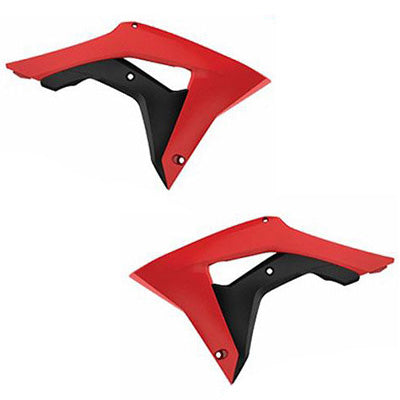 Tampas de Radiador/Depósito POLISPORT para HONDA CRF 250R 18-19, CRF 450R 17-19 Vermelho/Preto