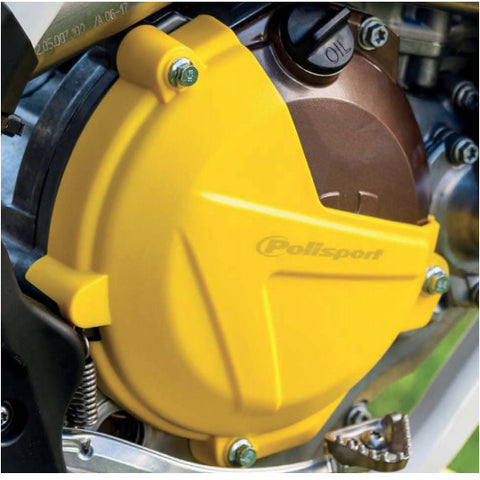 Protecção Tampa Embraiagem POLISPORT HUSQVARNA FC 250/350 16-22, FE 250/350 17-18 Amarelo