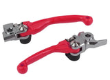 Par Manetes Articuladas INQUEBRÁVEIS POLISPORT PIVOT HONDA CR 125R/250R 04-07 Vermelho